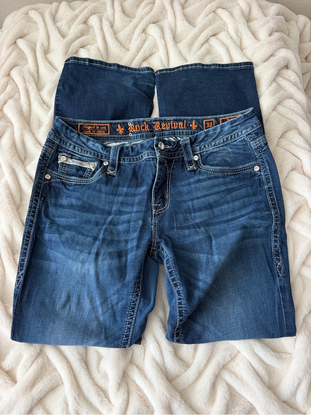 Rock Revival Women's Dark Blue Bootcut Jeans